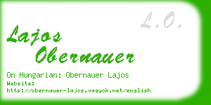 lajos obernauer business card